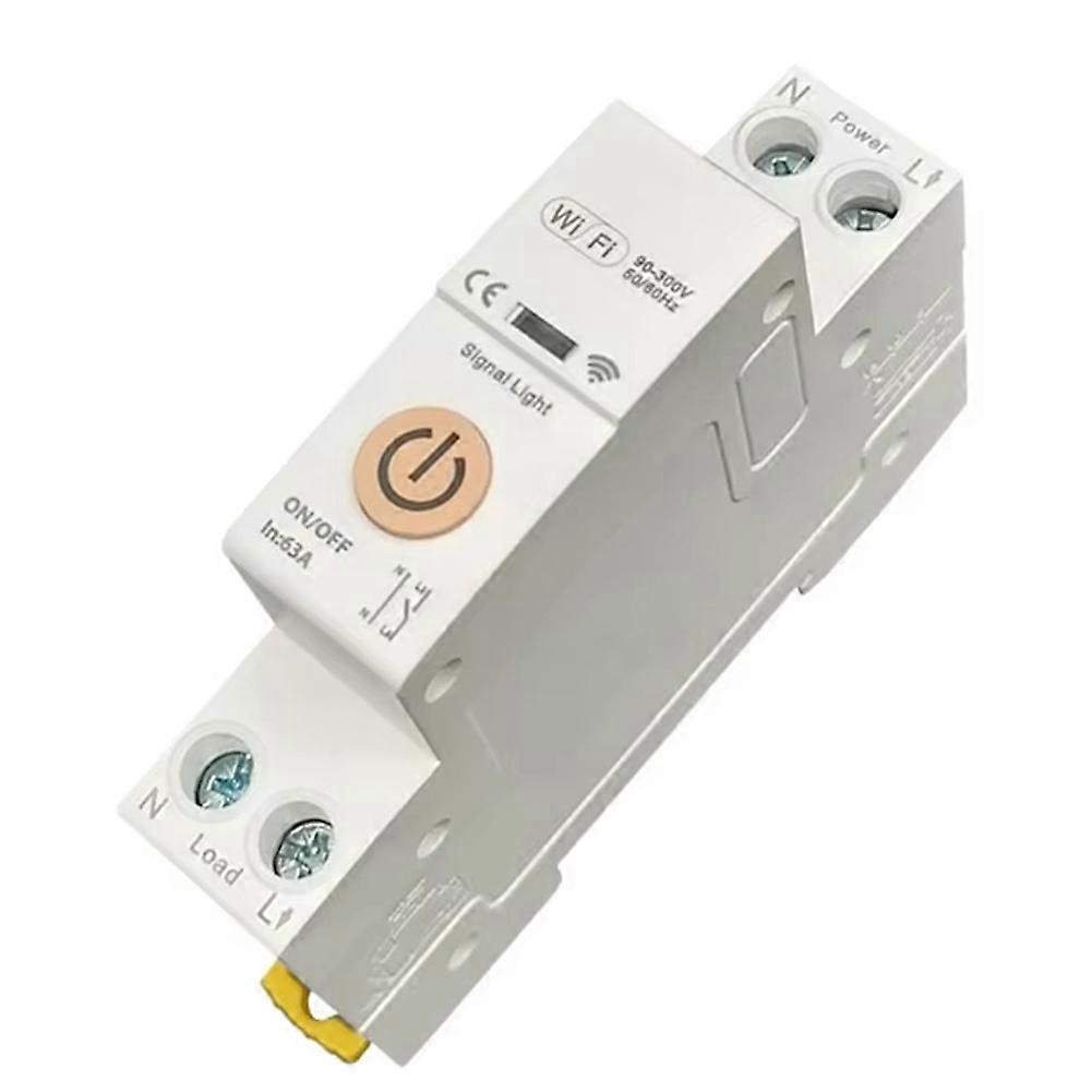 Tuya Smart Life 2,4 Ghz Wifi 63 A 1p+n Leitungsschutzschalter Mit Timer Und Fernsteuerung (ein/aus) Per App