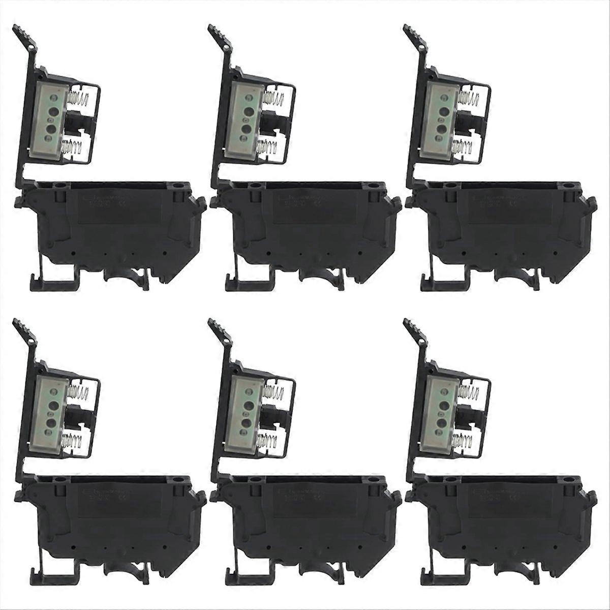 Din-schienen-sicherungsklemme Uk5-uk5rd Mit Led (6er-packung, Schwarz)