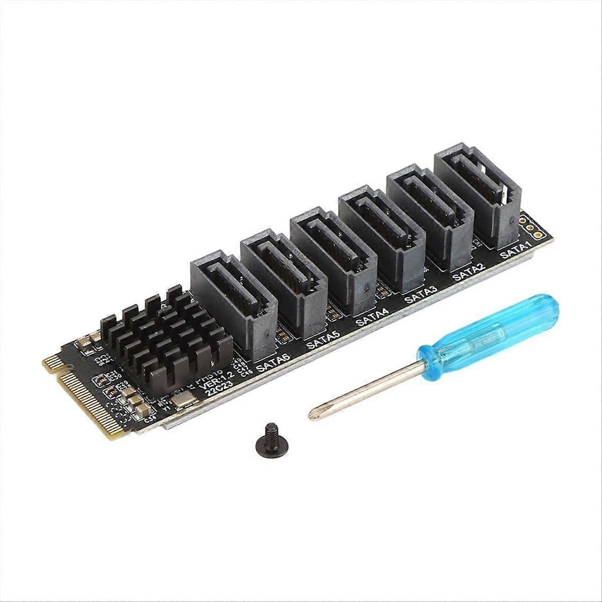 M.2-zu-sata-3.0-adapterkarte, Asm1166 M.2 Pcie-zu-sata-erweiterungskarte