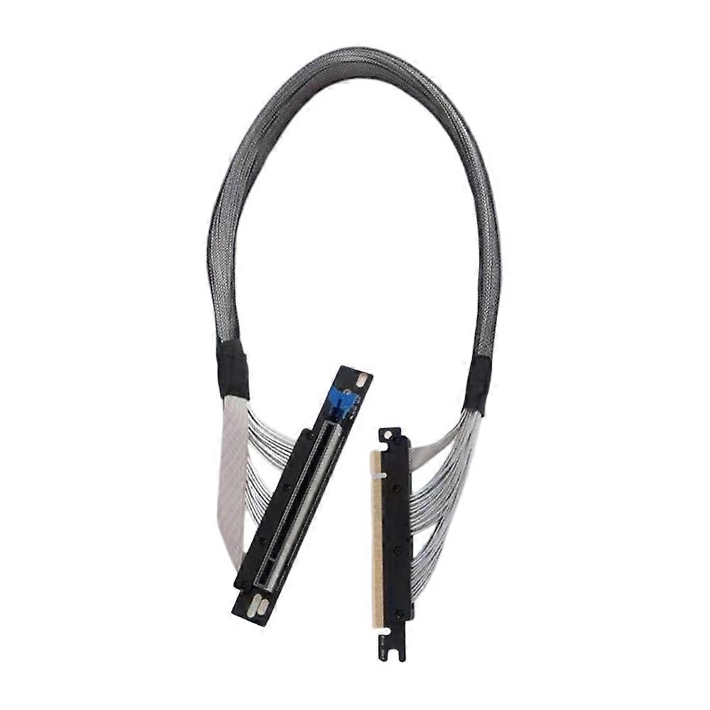Pcie 5.0 X16 Grafikkarten-verlängerungskabel, 90° Abgewinkelt, 128 Gb/s, Für Ki-gpu-server Und Intelligente Ki-erfassungskarten.