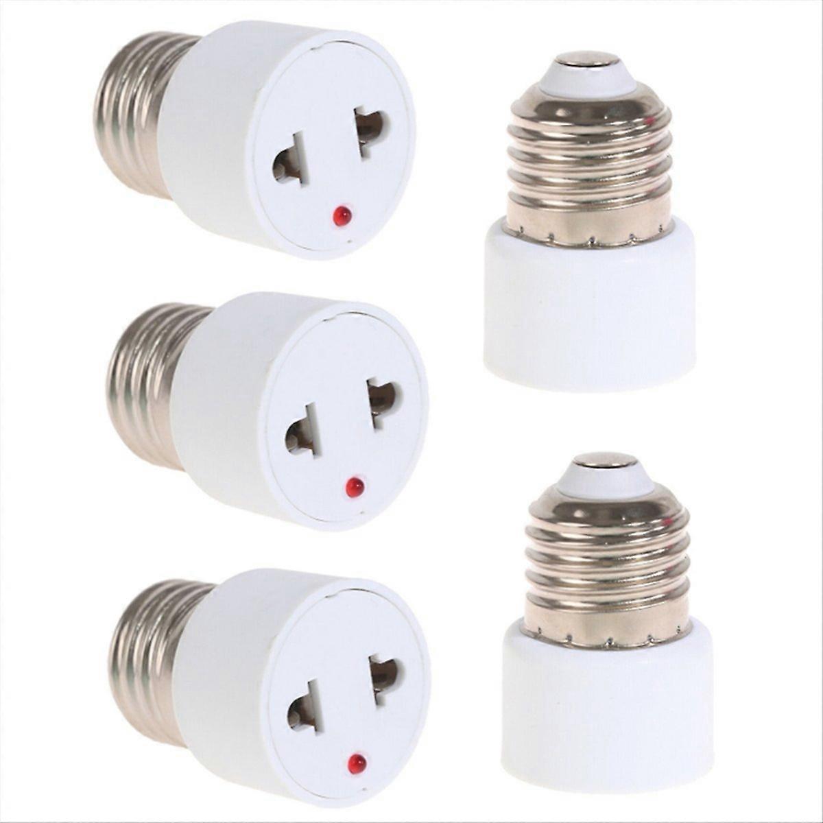 5er-pack E27-auf-eu-stecker-adapter Für Glühbirnen Und Tragbare Lampenfassungen