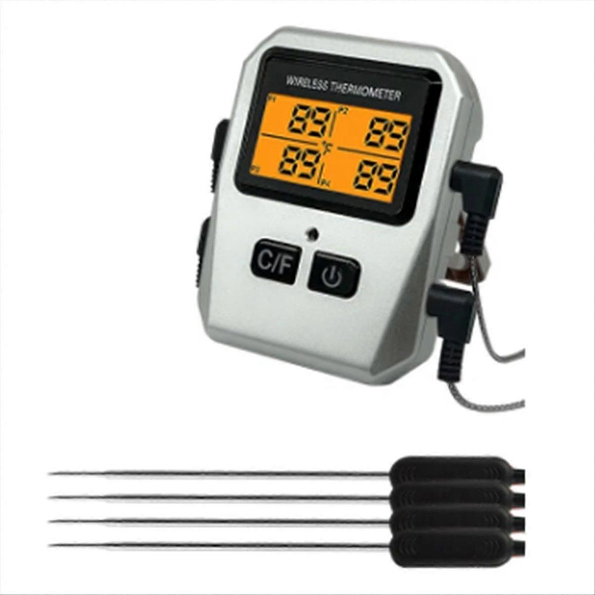 Tuya 100m Kabelloses Lebensmittelthermometer Für Fleisch Und Andere Lebensmittel, Küchenhelfer (silber)