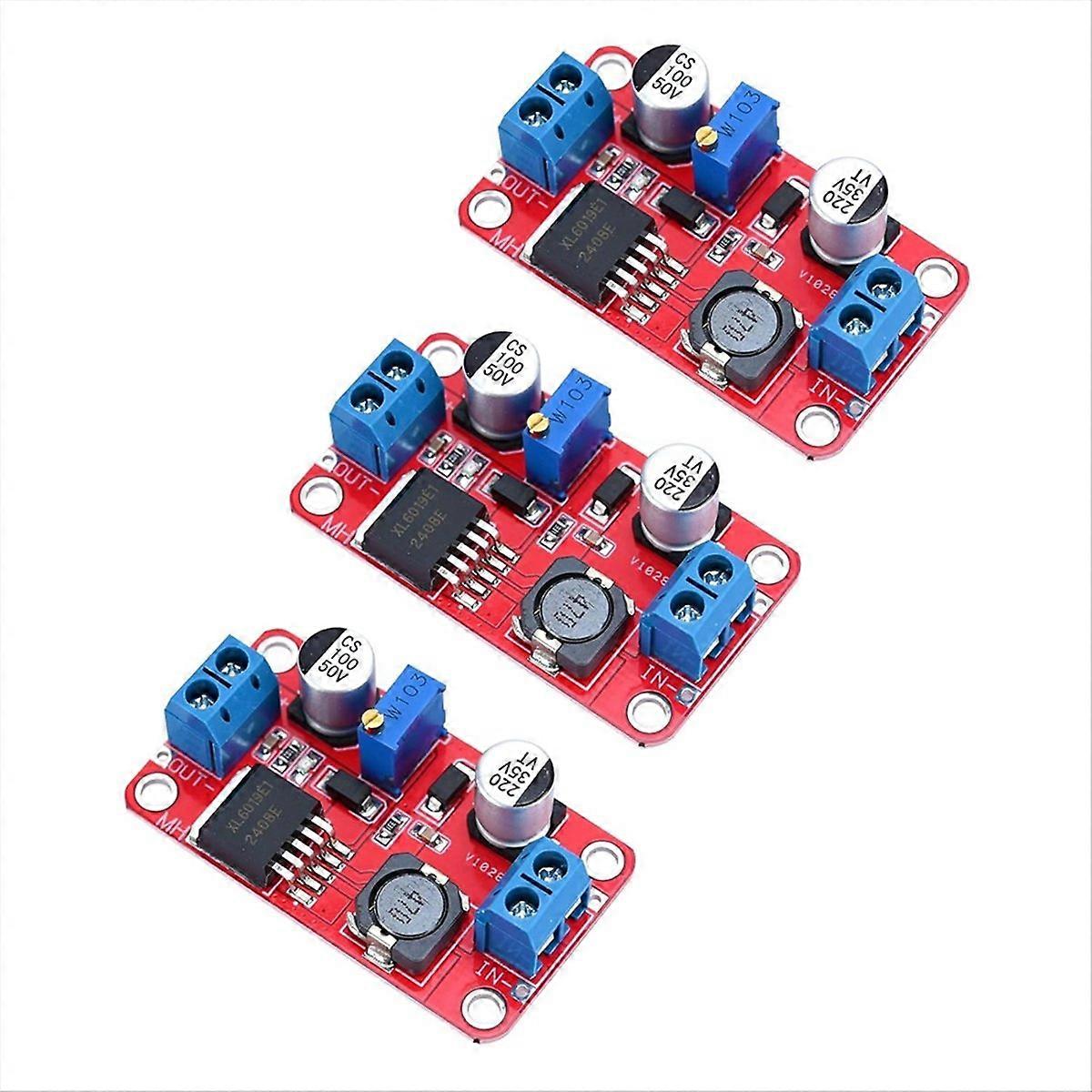Satz Aus 3 Einstellbaren Xl6019 Dc-dc-aufwärtswandlermodulen, 5a Hochstrom, Dc-dc-wandlung Von 5v, 6v, 12v, 24v Und 3-35v Auf 5-40v.