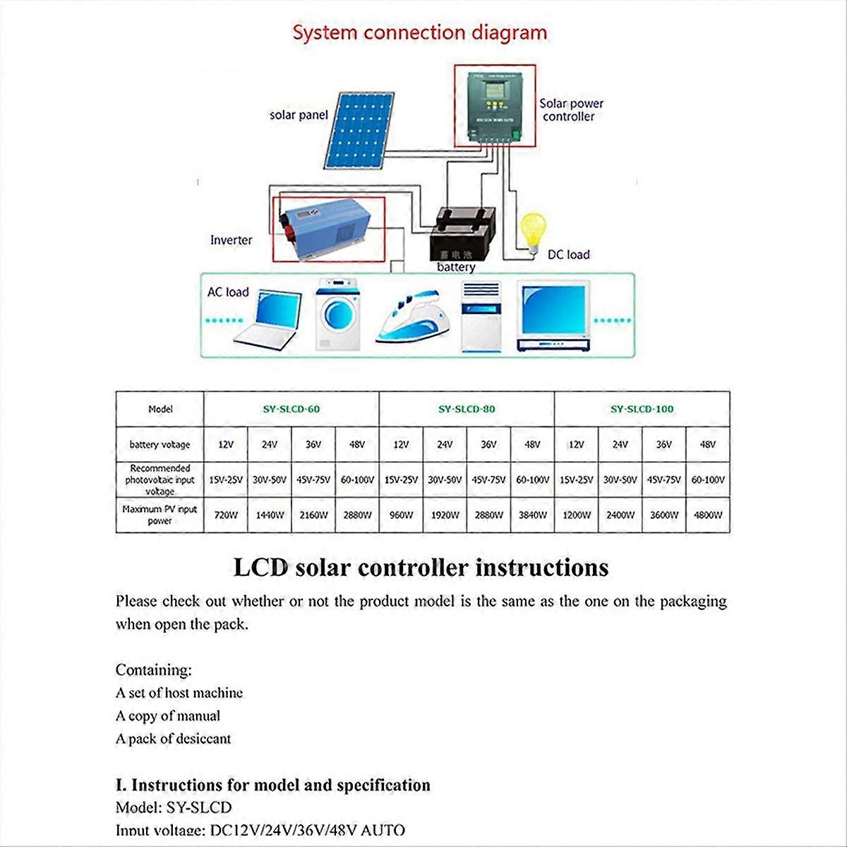 80a Mppt-solarladeregler Für 12v-, 24v-, 36v- Und 48v-batteriesysteme (automatisch)