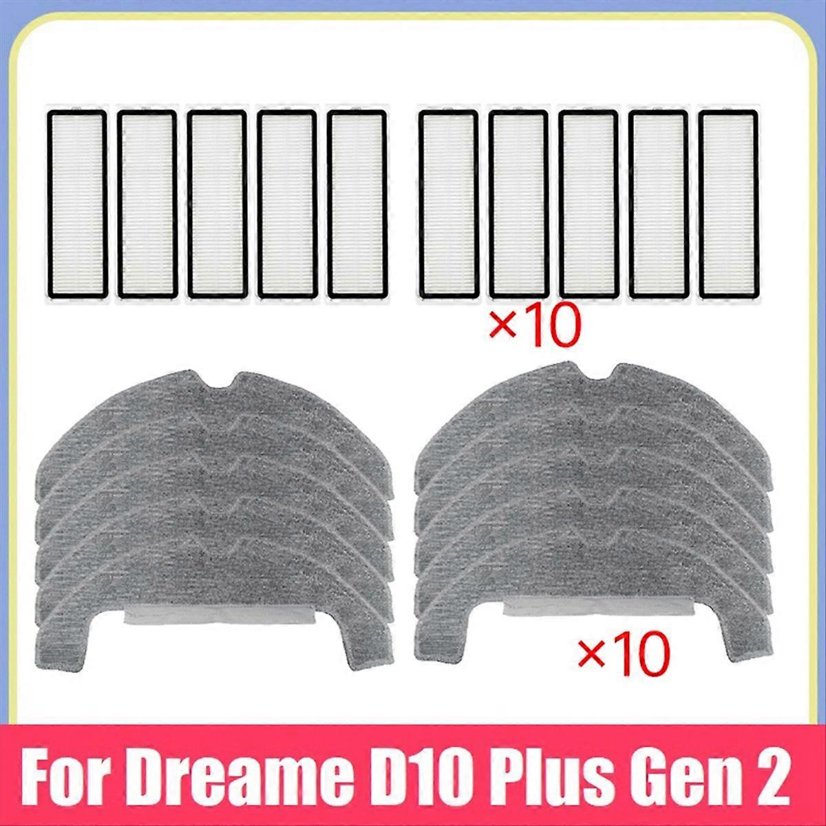 Set Mit 10 Hepa-filtern Und Reinigungstüchern Für D10 Plus Gen 2 Rld32gd (ersatzteile Enthalten).