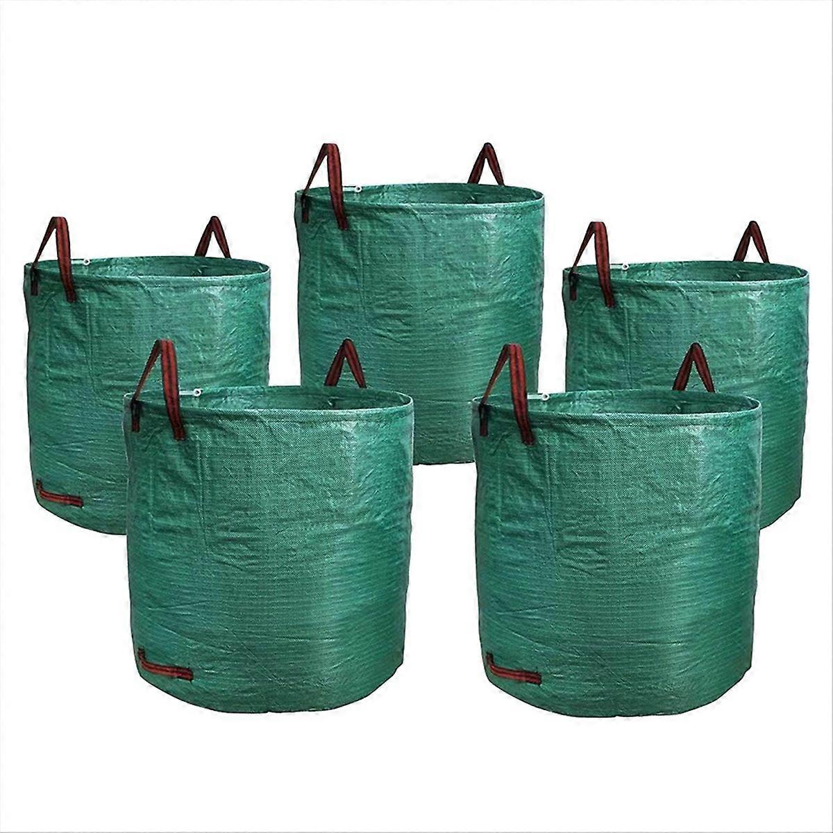Packung Mit 5 Gartenabfallsäcken À 72 Gallonen Mit Griffen