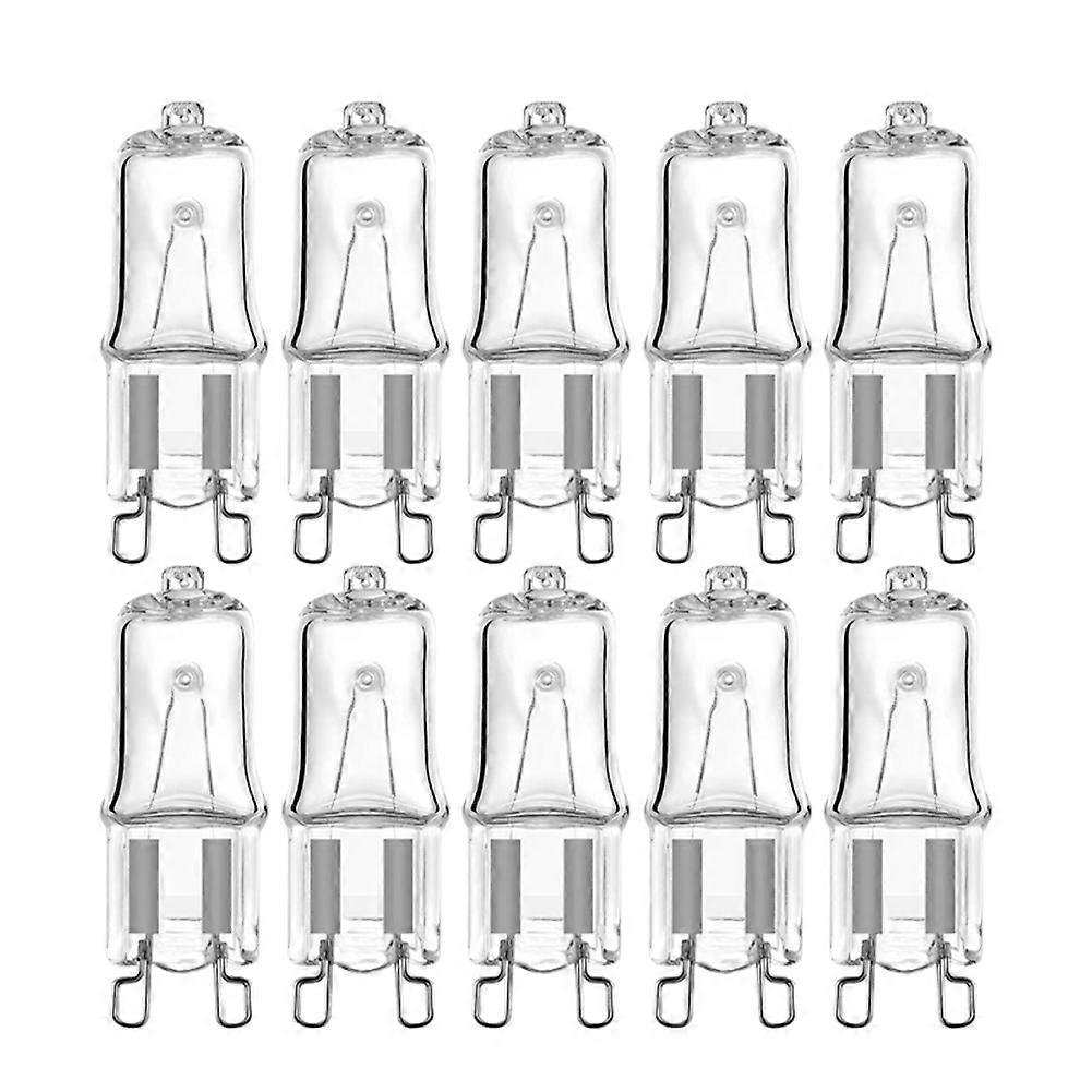 Packung Mit 10 G9 220v 60w Halogenlampen Für Tisch-, Wand- Und Ofenlampen, Transparent Und Explosionsgeschützt