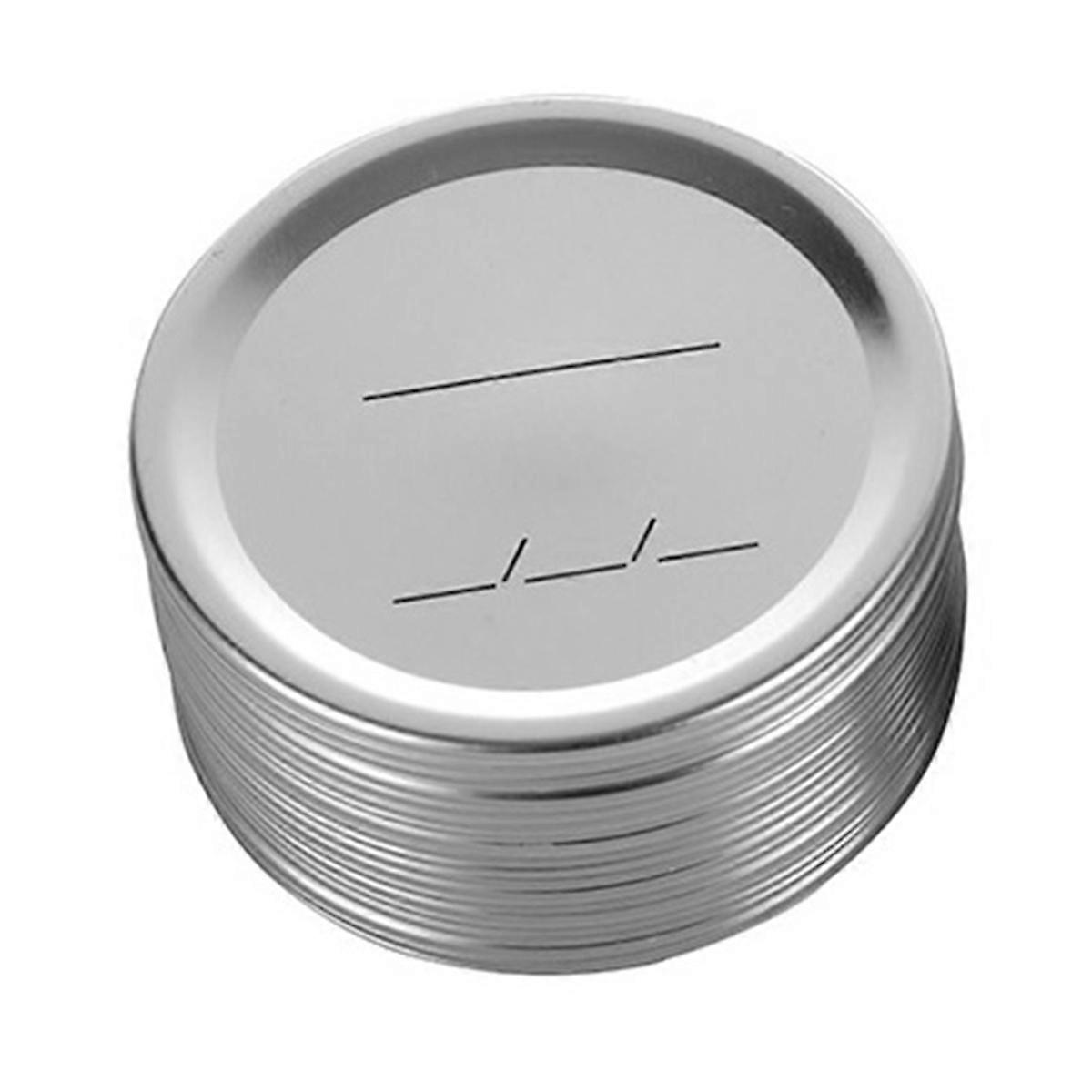 Packung Mit 50 Weitöffnungsdeckeln Für Einmachgläser, Wiederverwendbar, Aus Metall, Luftdicht Und Leicht Zu Öffnen (86 Mm).