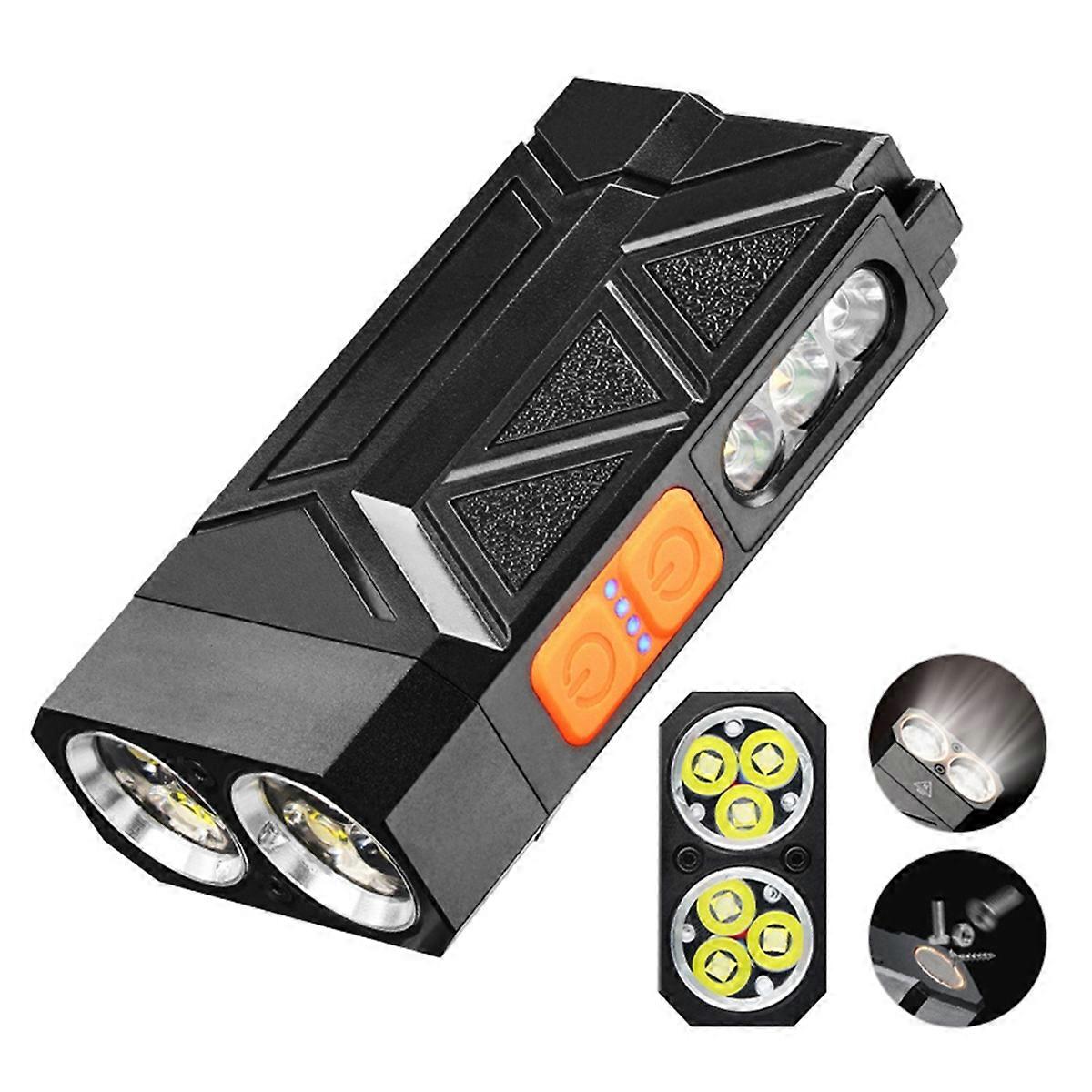Tragbare, Wiederaufladbare Led-taschenlampe Mit Leistungsstarker 1500-lumen-magnetlaterne Für Die Beleuchtung Beim Camping Im Freien