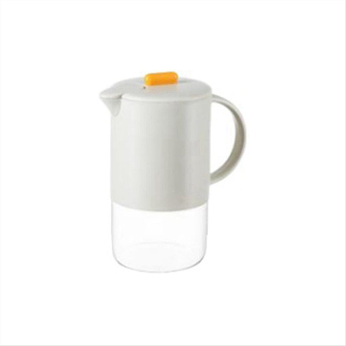 Glaswasserkaraffe Mit Deckel, Küchenkaffeemaschine, 1500 Ml, Grau