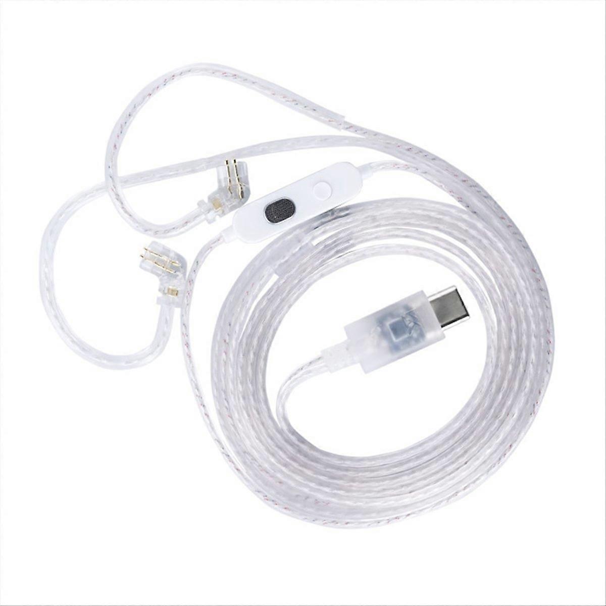 Hochreines, Versilbertes Kupfer-parallel-hifi-dual-audiokabel, Vergoldeter Usb-c-anschluss Und Integriertes Mikrofon