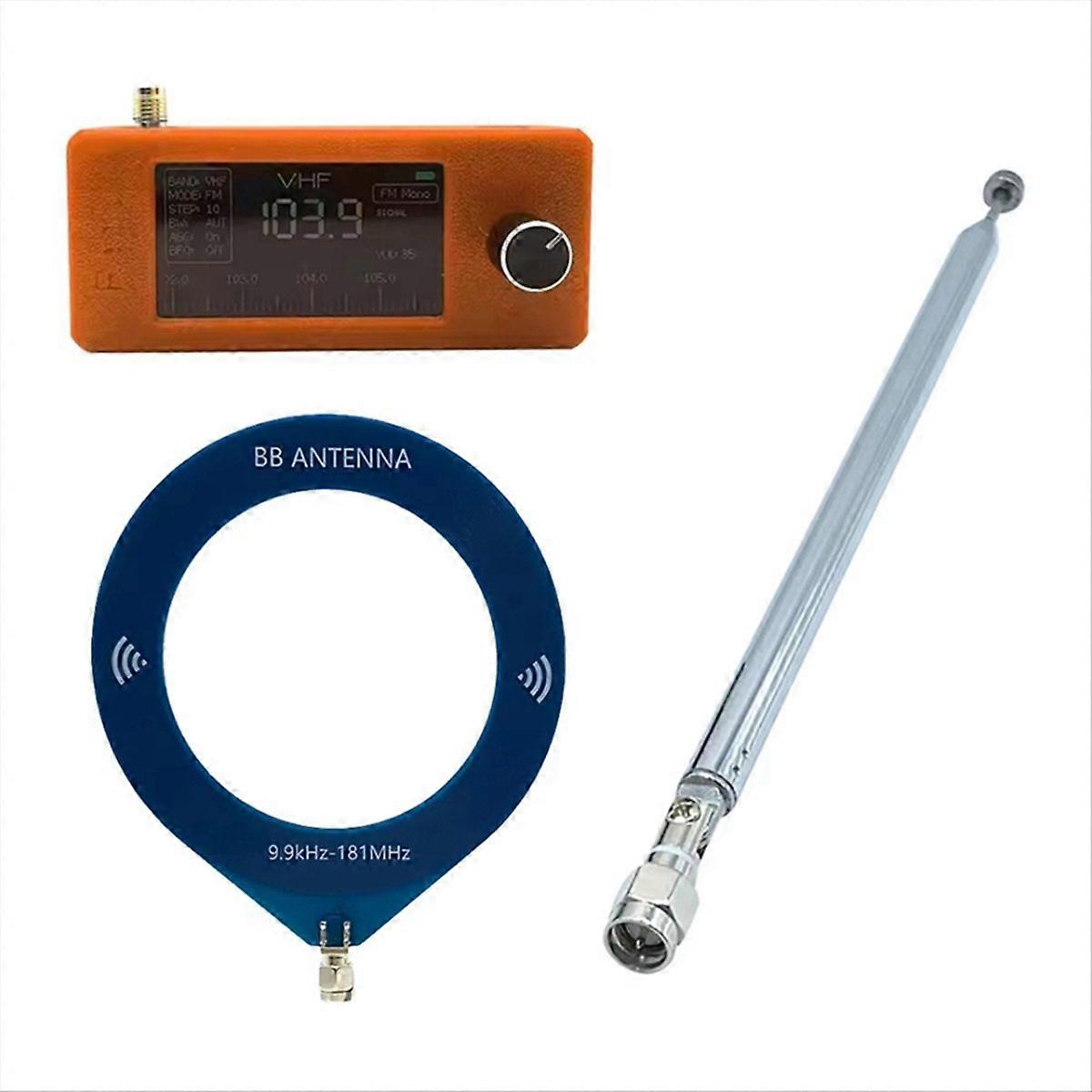 Si4732 Tragbares Radio 0,5–108 Mhz Lsb Usb Am/fm Mit 2 Antennen, Allband-radioempfänger, Orange