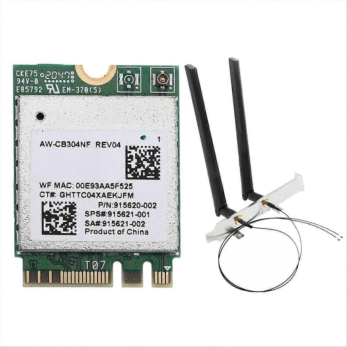 Aw-cb304nf Rtl8821ce Wlan-karte + 2x8db Antennen-kit 2,4 Ghz/5 Ghz Bluetooth 4.2 433 Mbit/s 802.11ac Für Laptop Und Pc