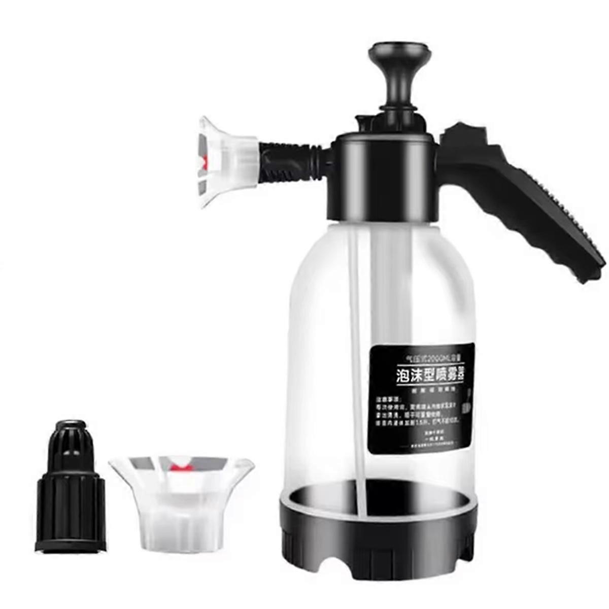 Schaumsprüher Für Autowaschanlagen, Manuelle Druckluftsprühflasche, Wasserstrahl, Autoschaumshampoo, Weiße Flasche
