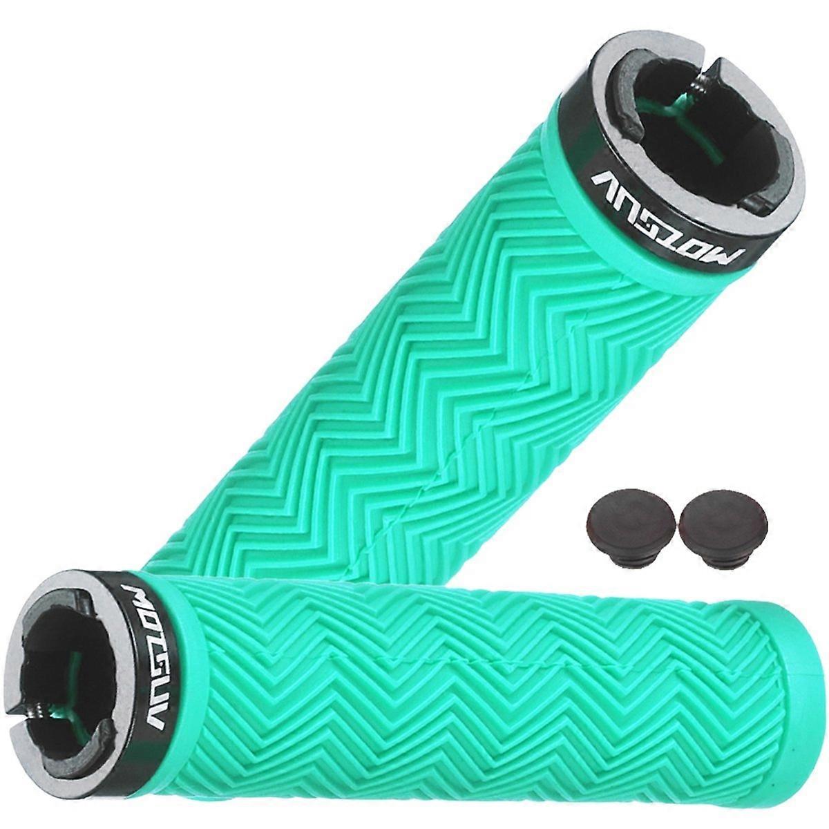 Weiche Gummigriffe Für Fahrradlenker, Staubabweisend, Für Mountainbikes, Farbe Cyan.