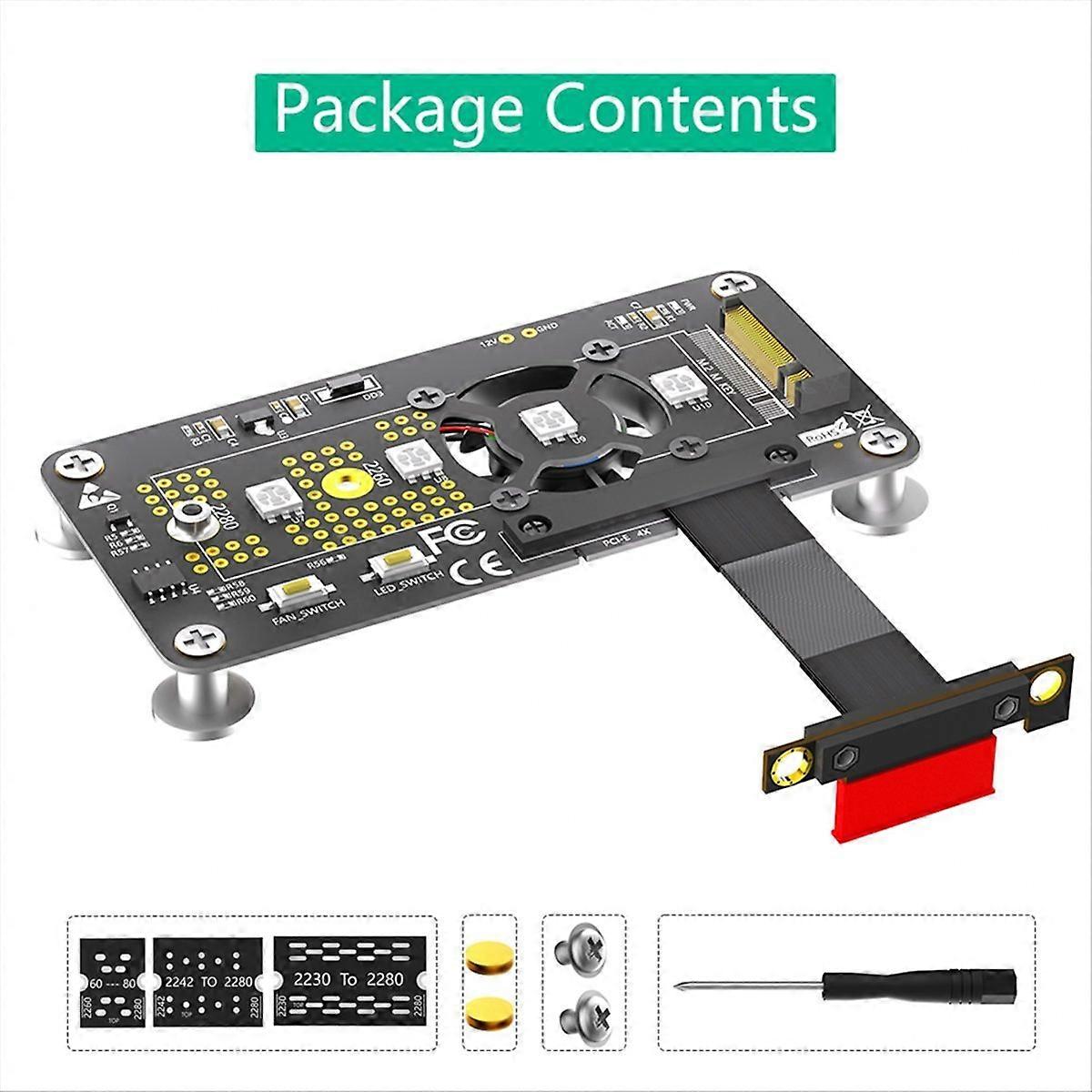 M.2 (ngff) Nvme Ssd M-key Auf Pcie 1x Verlängerungskabel (10 Cm)