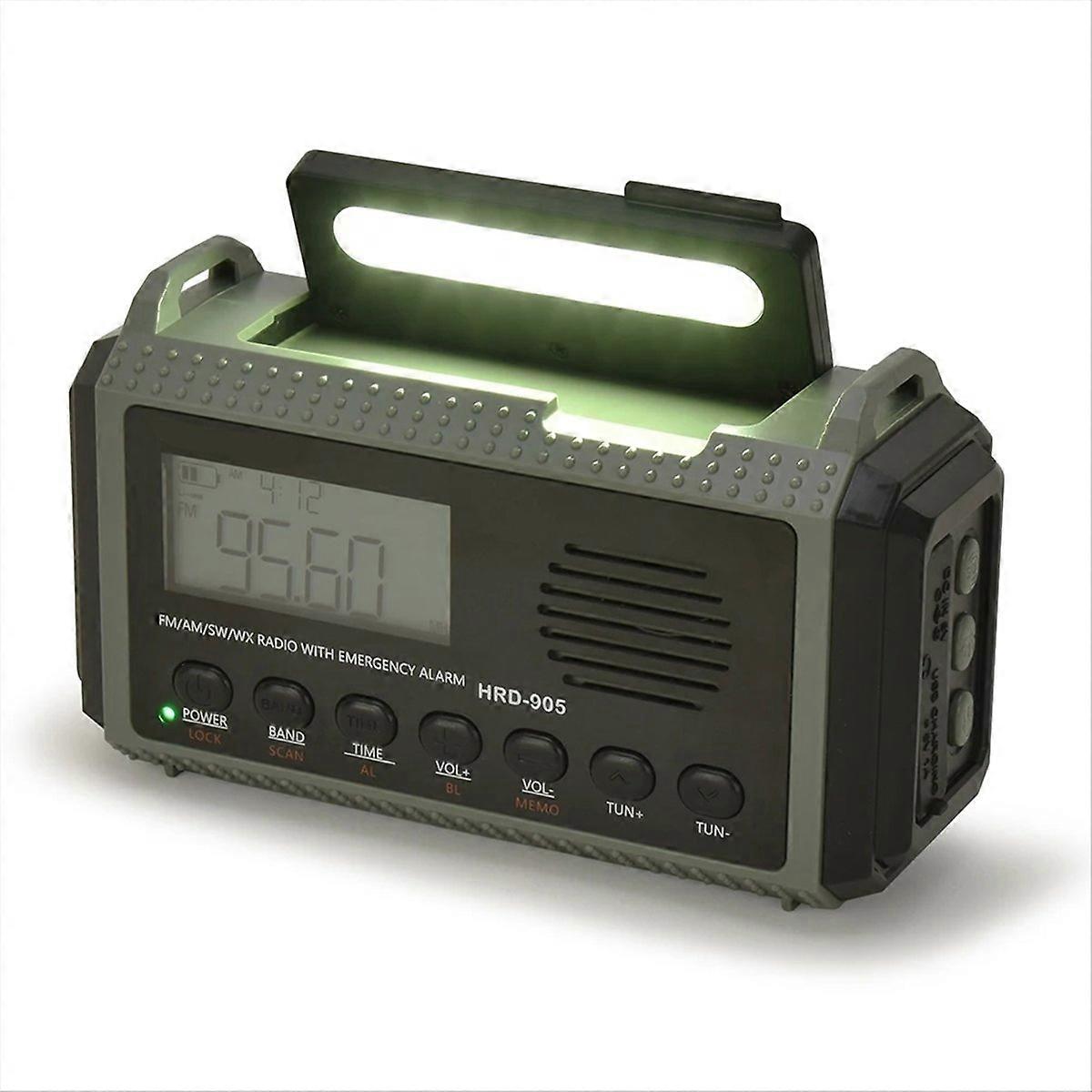 Noaa-solarradio (am/fm/sw), 4 Leistungsmodi, 10.000-mah-multifunktionsakku, Taschenlampe, Sos-alarm, Powerbank