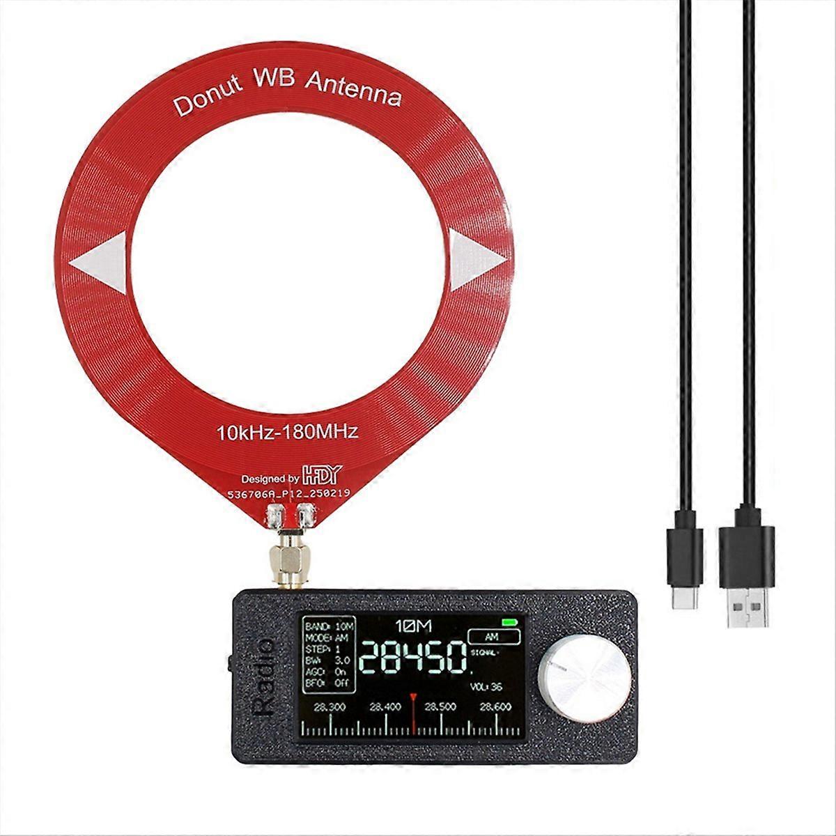 Si4732 0,5–108 Mhz Lsb Usb Am/fm Mini-taschenradio, 1,9-zoll-ips-bildschirm, Allband-radioempfänger Mit Ringantenne B