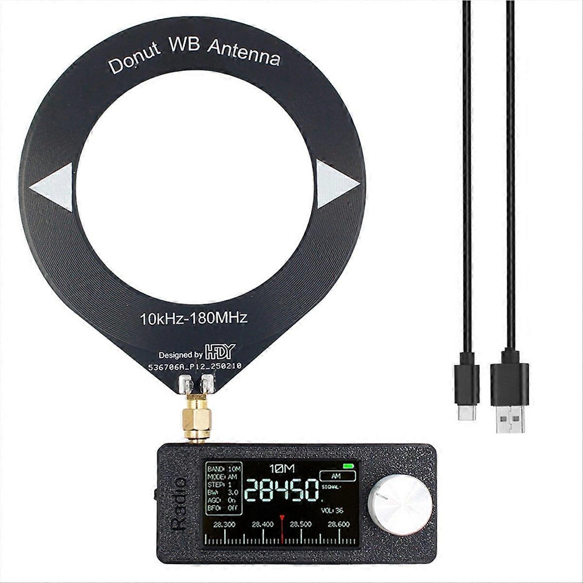 Si4732 0,5–108 Mhz Lsb Usb Am/fm Mini-taschenradio, 1,9-zoll-ips-bildschirm, Allband-radioempfänger Mit Ringantenne A