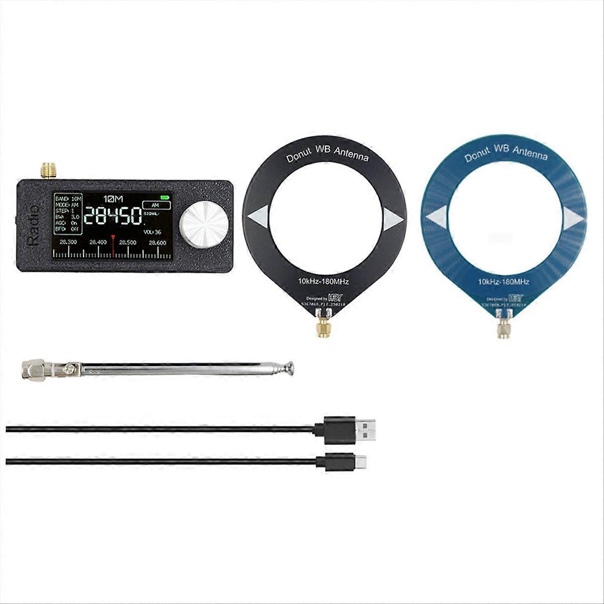 Si4732 Miniatur-tragbarer Radioempfänger, Am/fm-band 10 Khz-180 Mhz, Kurzwelle (sw), Mittelwelle (mw), Mini-taschenradio Mit 3 Antennen.