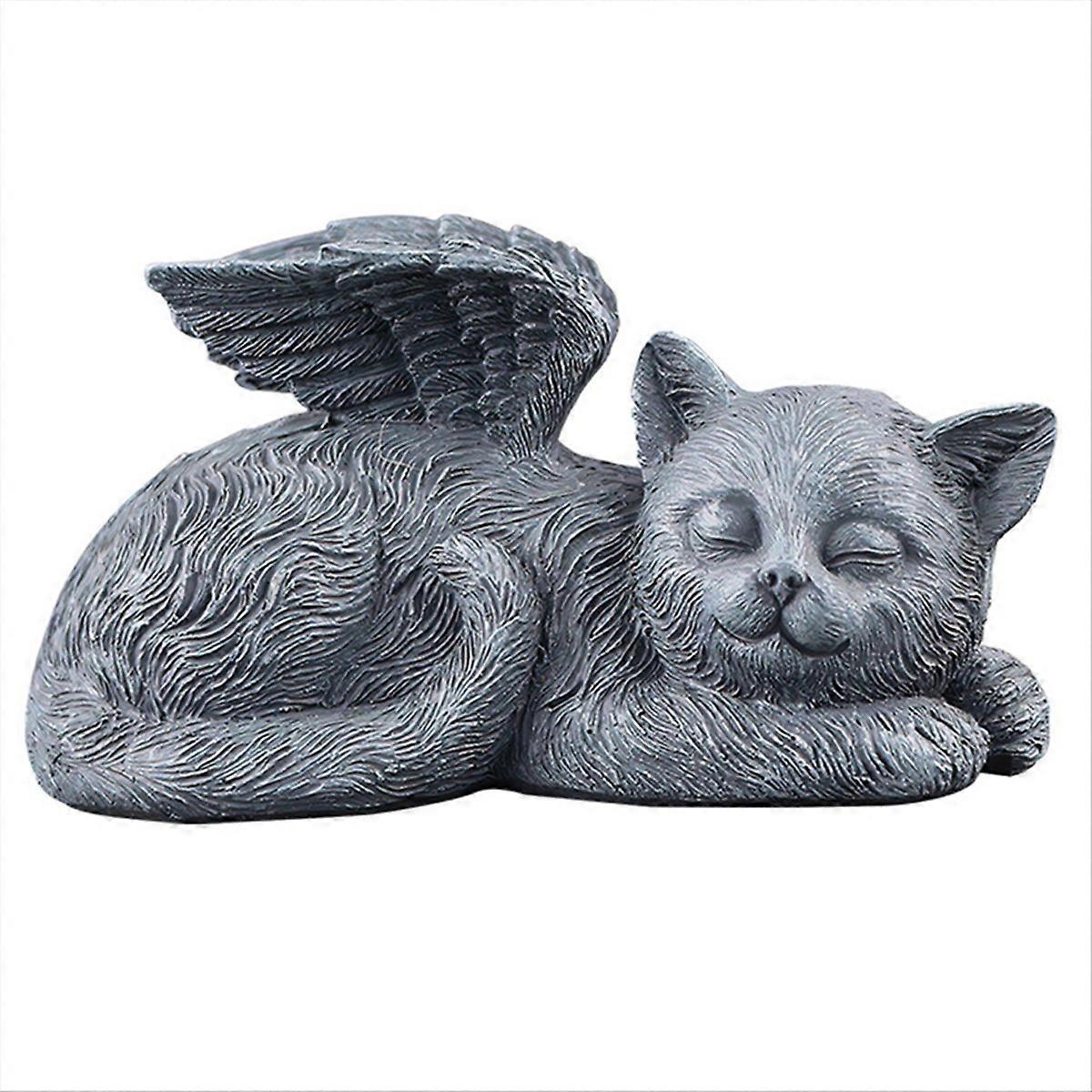 Engelkatzen-gedenkstatue – Geschenk – Haustierstatue – Grabstein – Tierornamente – Gedenkkunst