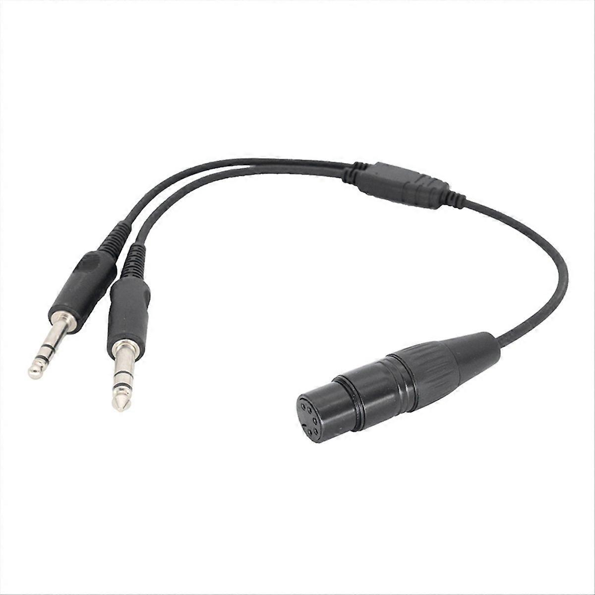 Xlr-auf-ga-dual-5-pin-aviation-headset-kabel, Stecker Auf Buchse