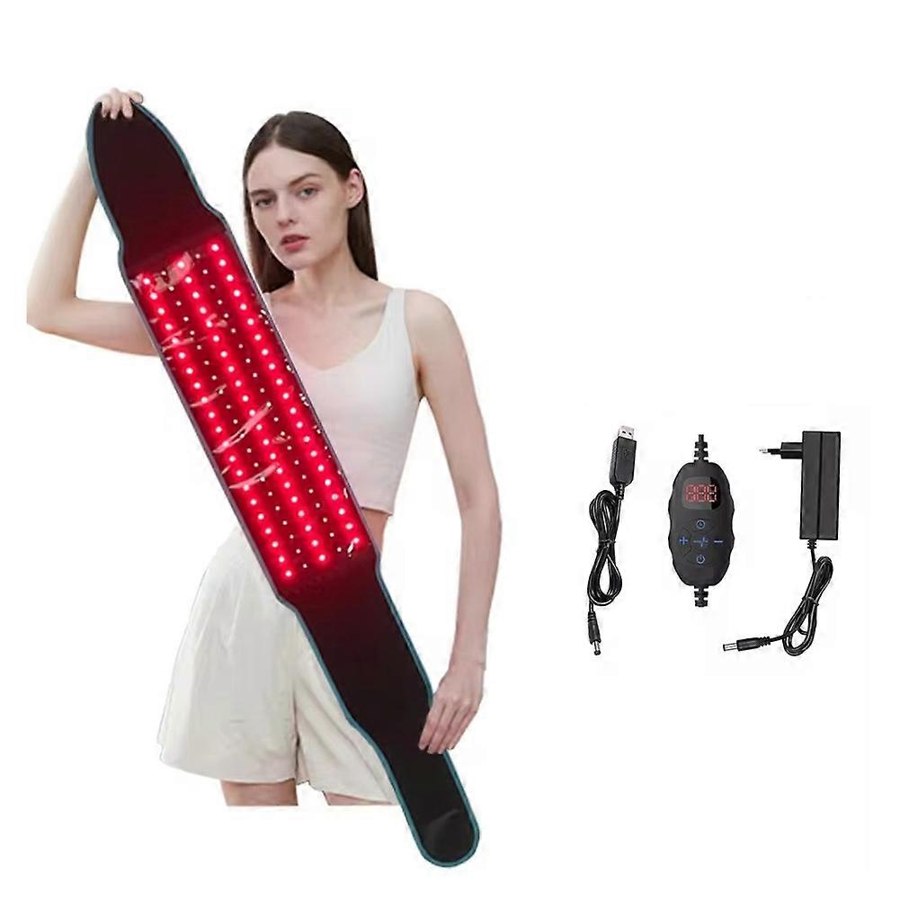 Rot- Und Infrarot-led-lichtgürtel (660 Nm Und 850 Nm) Für Ganzkörper- Und Taillenmassage, Muskelentspannung, Gewichtsreduktion Und Müdigkeitslinderung. Eu-stecker.