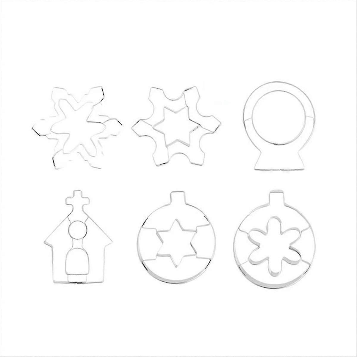 Weihnachtsschneeflocken-ausstechformen, 6 Stück
