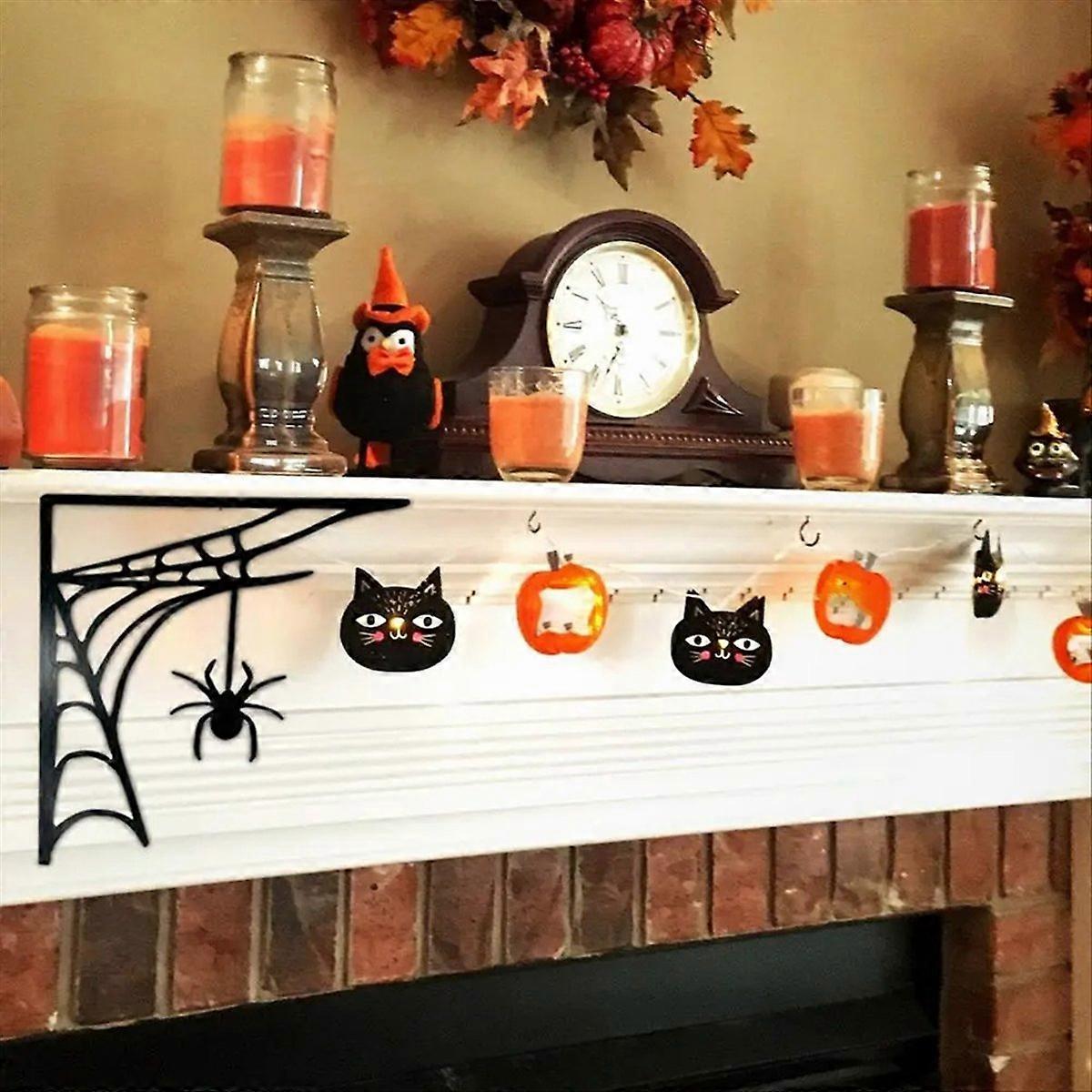 Halloween-eckdekoration In Form Eines Spinnennetzes, Dekoratives Türschild, A