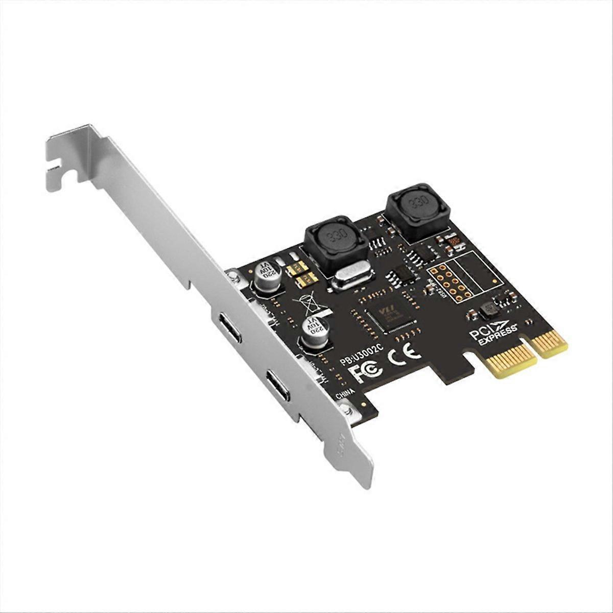 Pci Express X1 Auf Usb 3.0 5 Gbit/s 2-port Typ-c Adapter Für Desktop-pcs