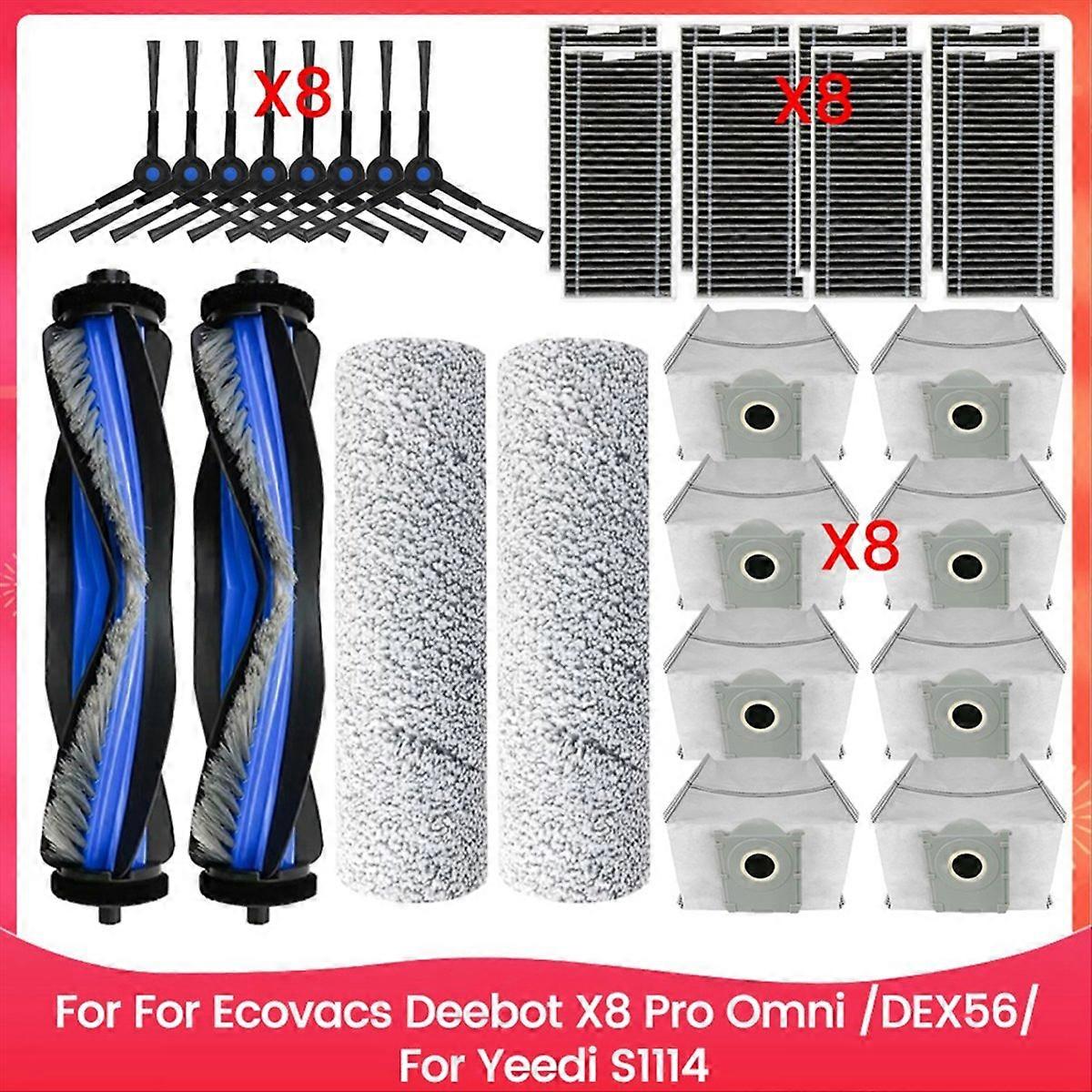 28-teiliges Set Inklusive Hauptwalze, Seitenbürste, Staubbeutel Und Filter Für X8 Pro Omni /dex56 Und S1 4 (ersatzteile)