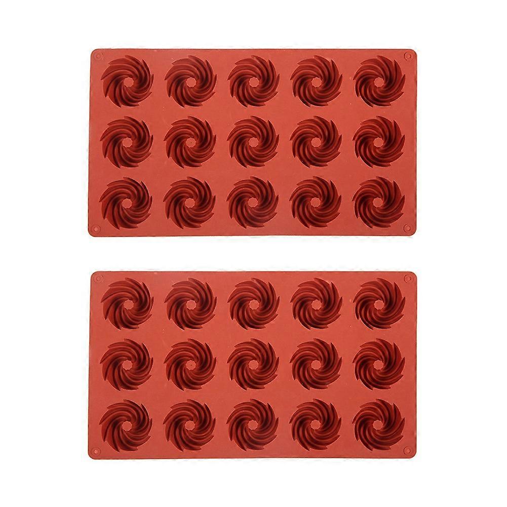 Mini-spiral-silikonformen Für Kuchen, 15 Mulden, 2er-set