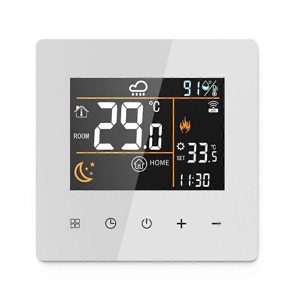 Tuya Wifi 16a Smart-thermostat, Temperaturregler Für Elektrische Heizung, Kompatibel Mit Google Home Und Alexa (weiß).