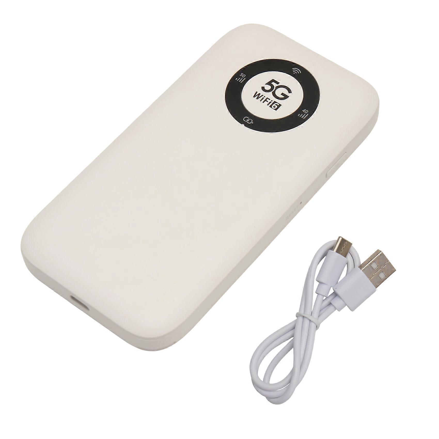 Mobiler Wlan-spot 5g Dualband-wlan-router (2,4 Ghz/5,8 Ghz), Sim-kartensteckplatz, Ultraschnell Mit 7100-mah-akku