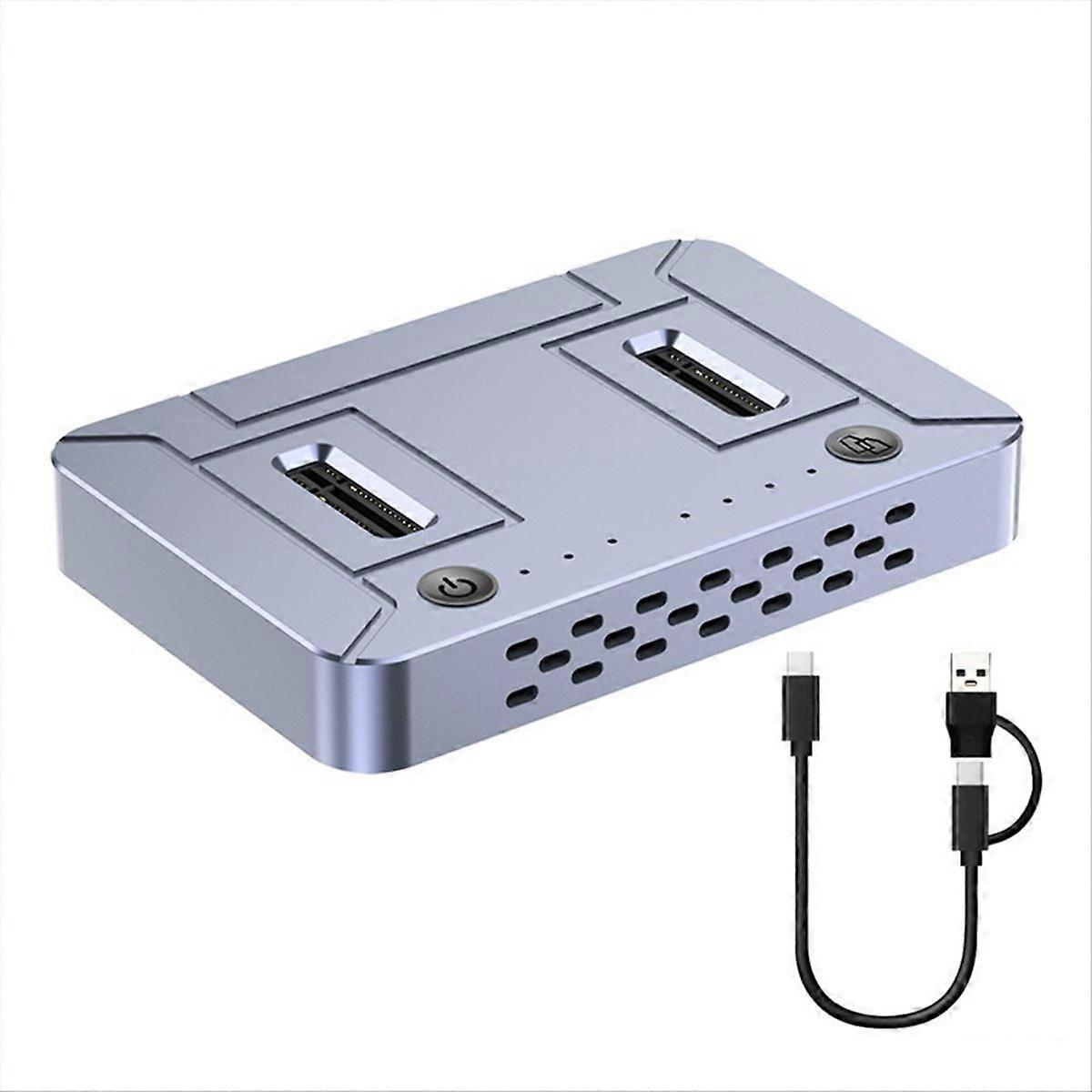 Dual-bay-dockingstation Für M.2 Nvme Ngff Ssds, Offline-klonen, 20 Gbit/s, Usb 3.2 Gen2 Typ-c, Duplizierung, Nvme Pcie-gehäuse