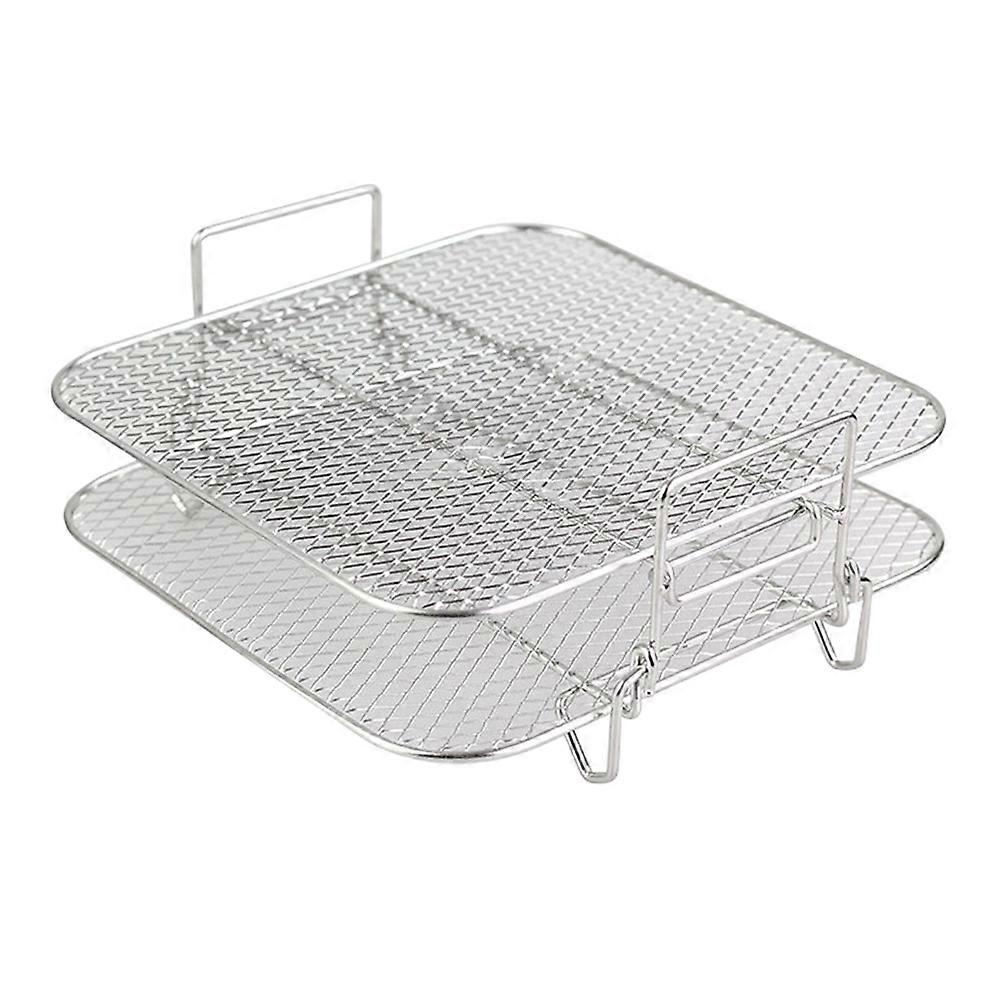 Heißluftfritteusenkorb Aus Edelstahl Mit Doppellagigem Gitter, Vielseitiger Ständer Für 5-qt-/5,7-qt-/6,8-qt-heißluftfritteusen