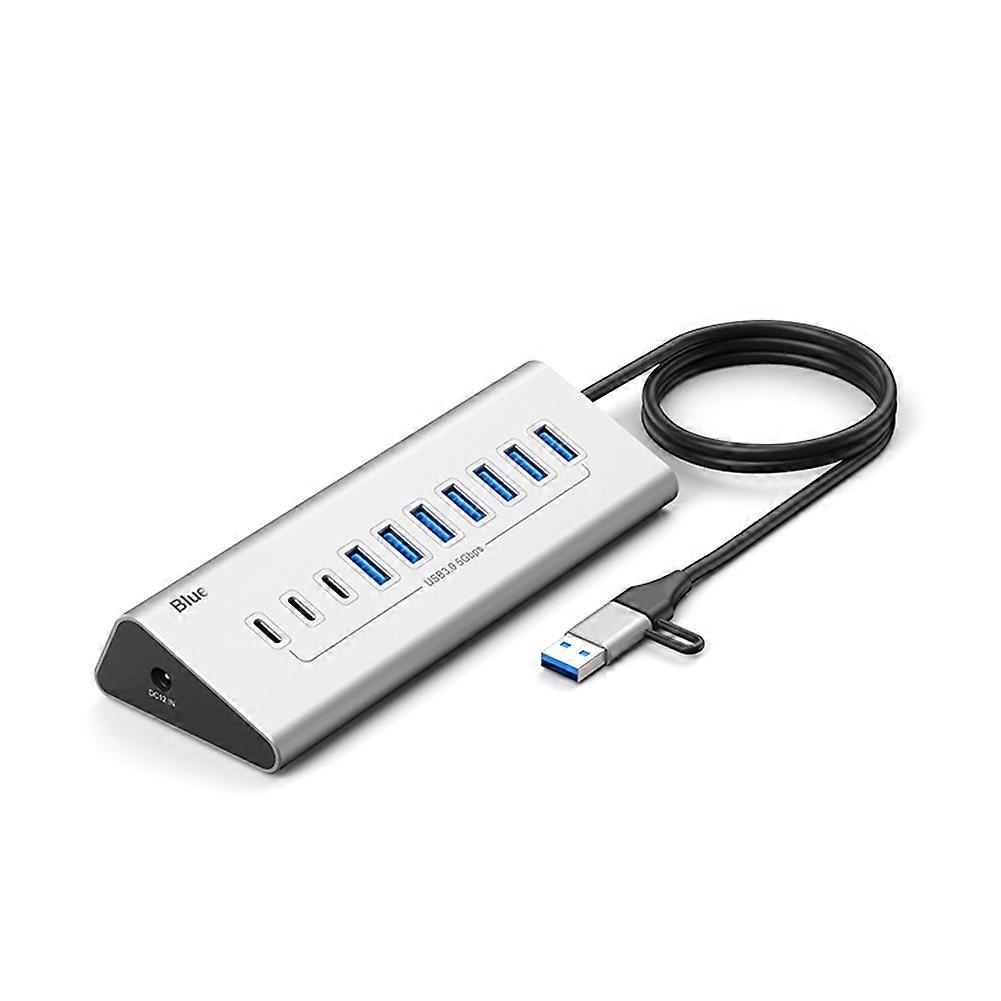 5-gbit/s-usb-hub, Multifunktionale High-speed-usb-3.0-dockingstation, Laptop- Und Pc-adapter, 10 Anschlüsse, Us-stecker
