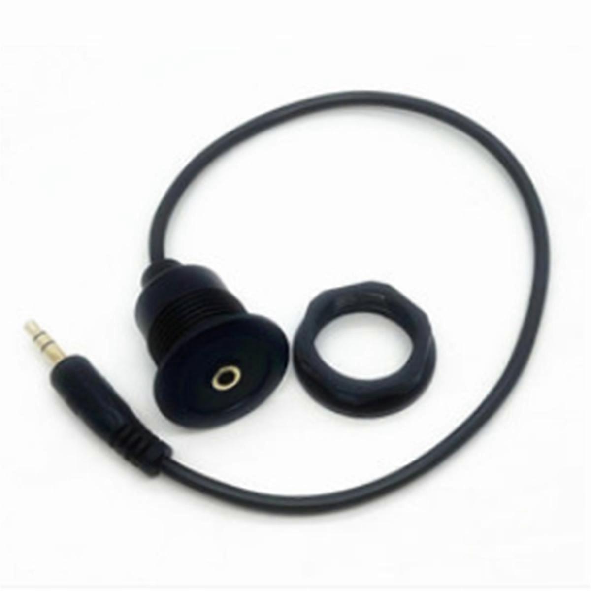 3,5 Mm (1/8 Zoll) Aux-audio-verlängerungskabel Zur Bündigen Montage Auf Runden Paneelen, Mit 3,5 Mm Stecker Auf 3,5 Mm (1/8 Zoll) Buchse, Für Auto- Oder Lkw-armaturenbretter.