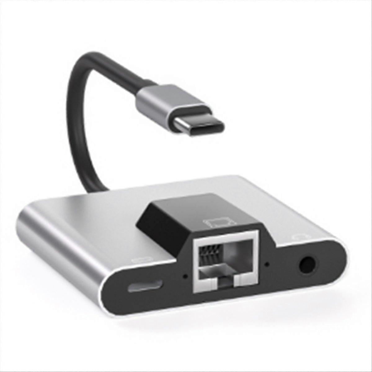 Usb-c Ethernet-zu-lan-netzwerkadapter Für Laptop Und Mobiltelefon