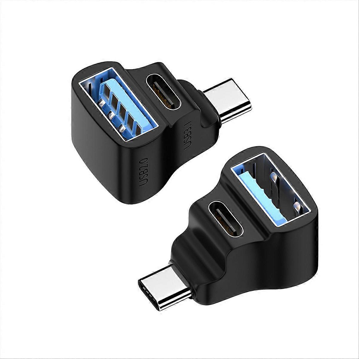 180°-usb-c-adapter (2 Stück) Für Dual-usb-c-anschlüsse, 20 Gbit/s, 8k, 60 Hz, Pd, 140 W Für Ally