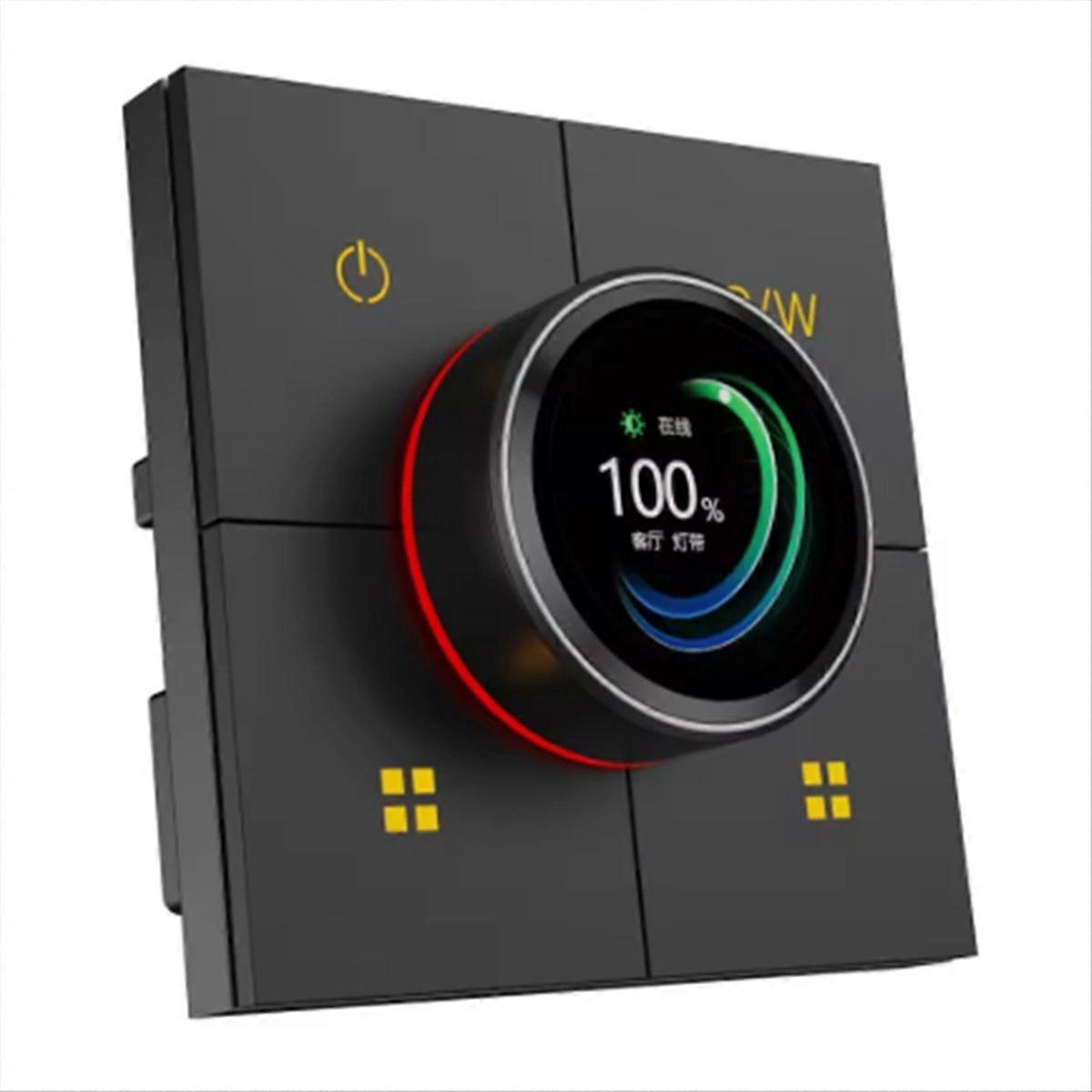 Tuya X3-dimm-smart-schalter, Multifunktionales Smart-panel Für Die Hausautomation, Schwarz