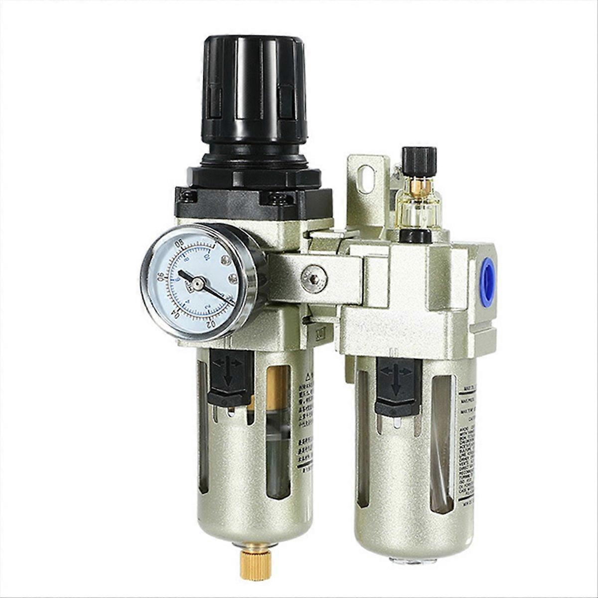 Ac4010-04 Druckluftregler Aus Aluminiumlegierung Mit Wasserfilter Und Feuchtigkeitsabscheider, 3/8 Zoll Durchmesser Und Manometer (1 Stück).