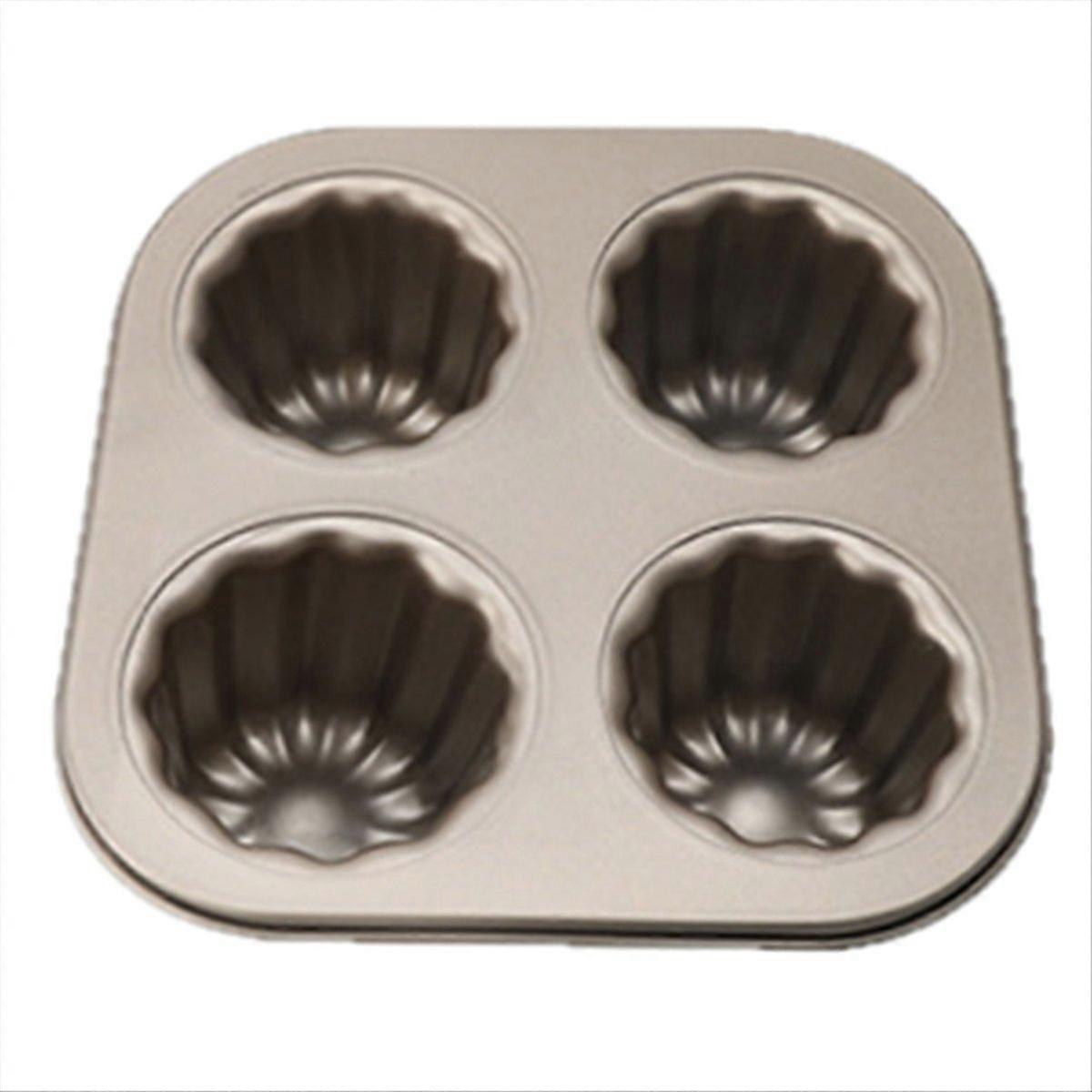 Kuchenform Mit 4 Mulden, Antihaftbeschichtete Canelé-form