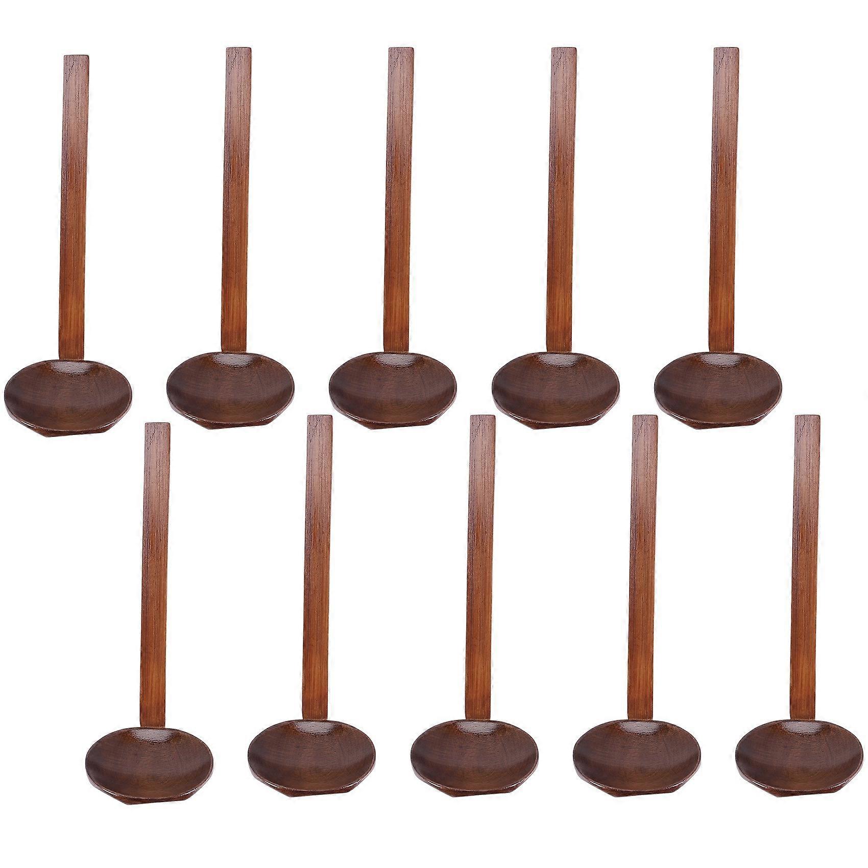 Japanische Handgefertigte Suppenlöffel Aus Holz Für Ramen, 21,5 Cm (8,5 Zoll), 10er-set.