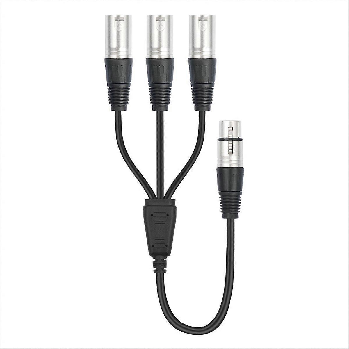 3-poliges Xlr-buchse Auf 3-poligen Xlr-stecker Y-splitterkabel, 3-wege-xlr-splitterkabel Für Mischpultmikrofone
