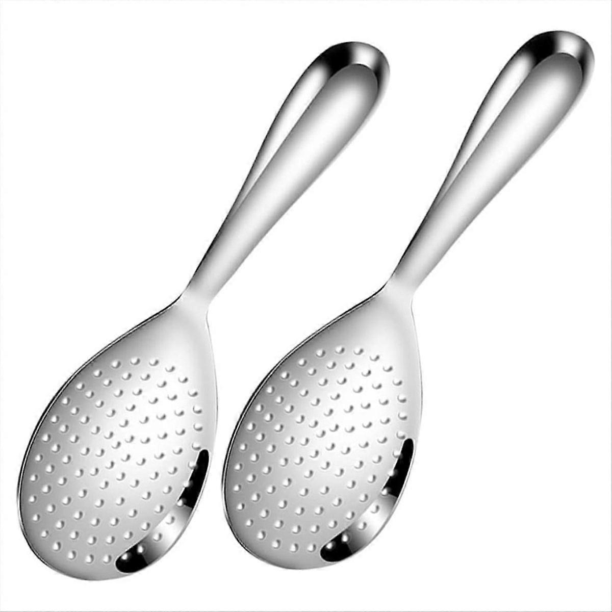 Set Mit 2 Antihaftbeschichteten Reislöffeln Zum Kochen Von Dickem Reis