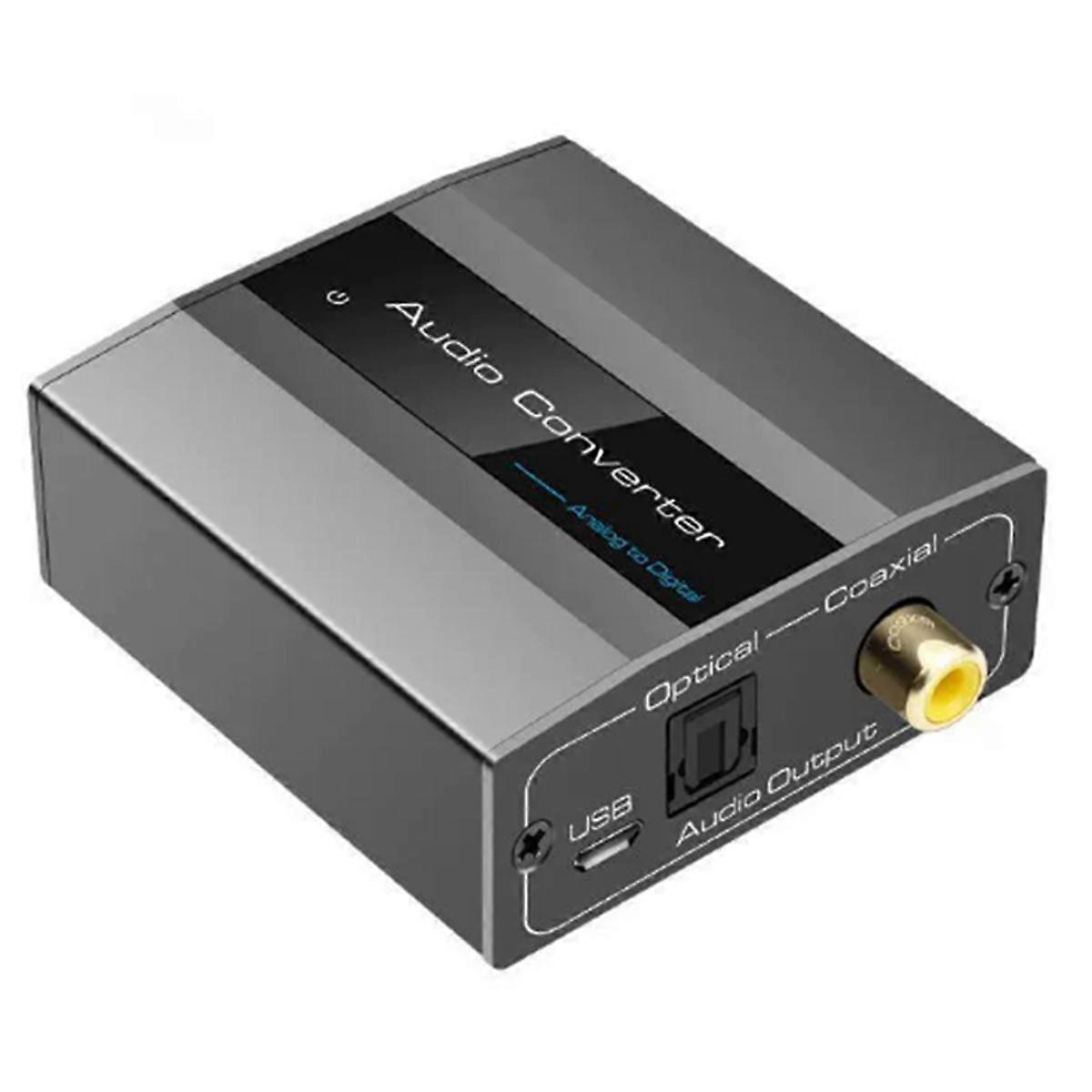 Analog-digital-optik-wandler Mit Optischem Kabel, Toslink-digitaladapter Und Koaxialkabel