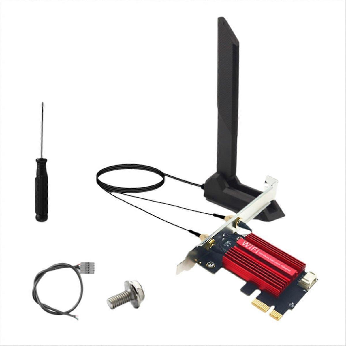 Mt7927 Wi-fi-karte + 12-db-antenne Tri-band 2,4 Ghz/5 Ghz/6 Ghz 8774 Mhz Mt7927 Gigabit Wireless Bt5.4 Netzwerkkarte