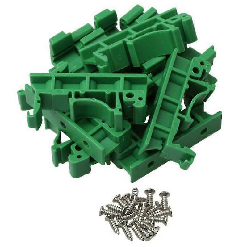 Packung Mit 10 Grünen Drg-01 Schrauben Und Halterungen Für Din 35 Montageschienenadapter