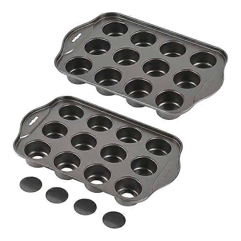 Mini-muffin- Und Käsekuchenform (2er-set) Mit Herausnehmbarem Boden